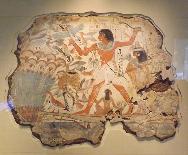 Nebamun Hunting in the Marshes in the British Museum, May 2014