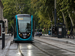 BESANCON: 2014.08.30 Inauguration du Tram: Mise en place des rames. 01