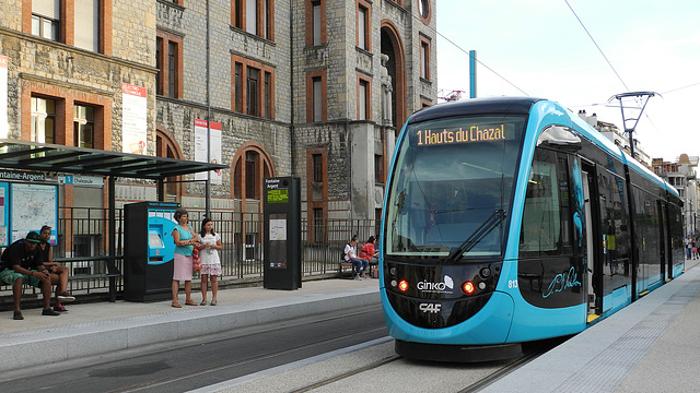 BESANCON: 2014.08.30 Inauguration du Tram: Station Fontaine Argent 01