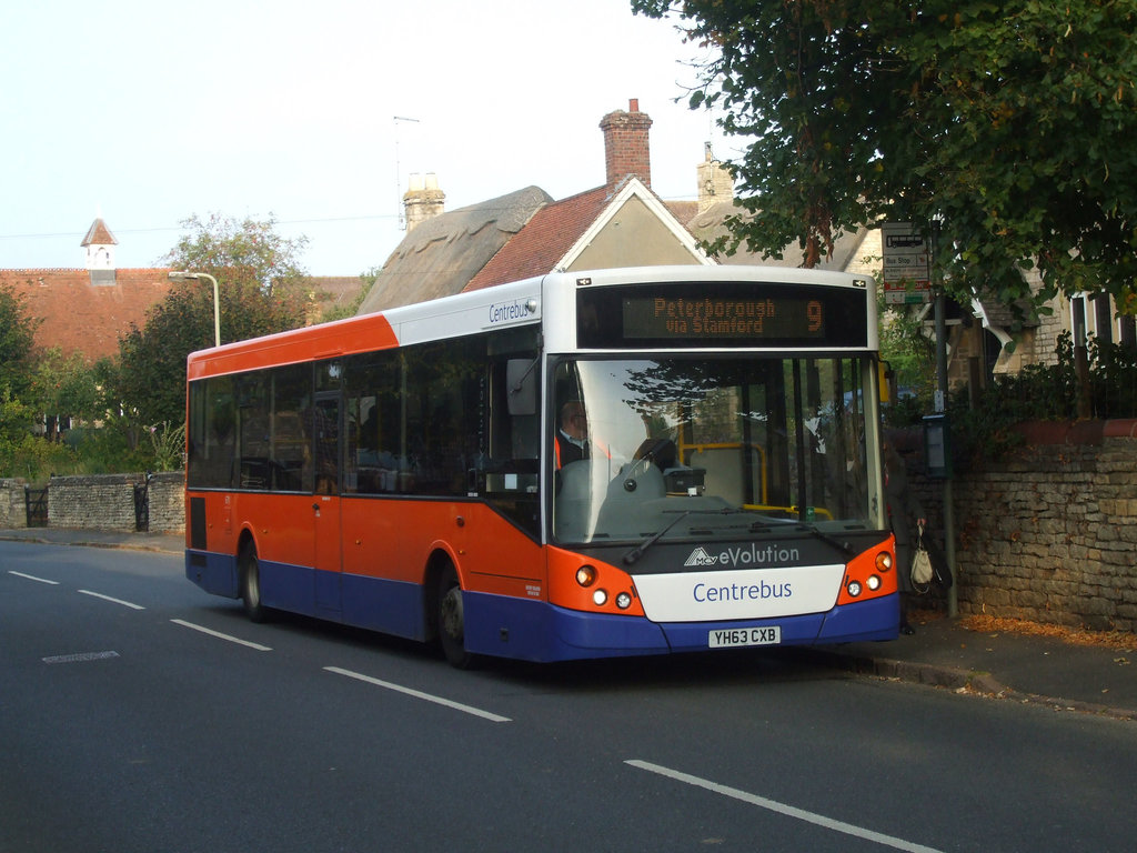 DSCF5866  Centrebus 671 (YH63 CXB) in Empingham - 10 Sep 2014