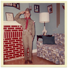 A Boy Scout Salute in the Living Room