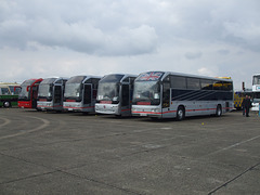 Line up of Hestair Duple 425 coaches at Showbus - 21 Sep 2014 (DSCF6084)