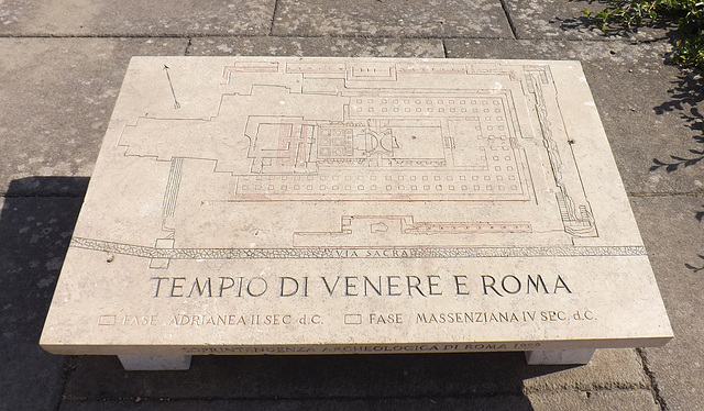 Plan of the Temple of Venus and Rome, July 2012