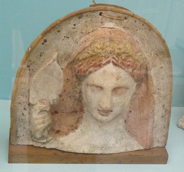 Antefix with Female Head in the British Museum, April 2013