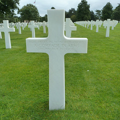 Omaha Beach 2014 – Normandy American Cemetery and Memorial at Colleville-sur-Mer – Here rests in honored glory a comrade in arms, known but to God.