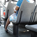 Bus mexican Lady in high heels / Dame en talons hauts dans un bus mexicain - Recadrage