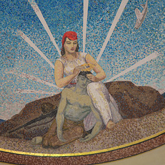 Omaha Beach 2014 – Normandy American Cemetery and Memorial at Colleville-sur-Mer – Mosaic in the chapel