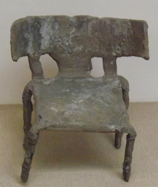 Lead Model of a Chair British Museum April 2013