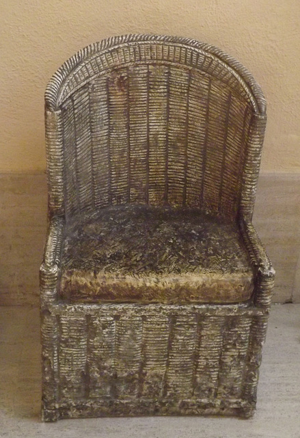 Ipernity Sculpture Of A Wicker Chair With A Cushion In The Museum