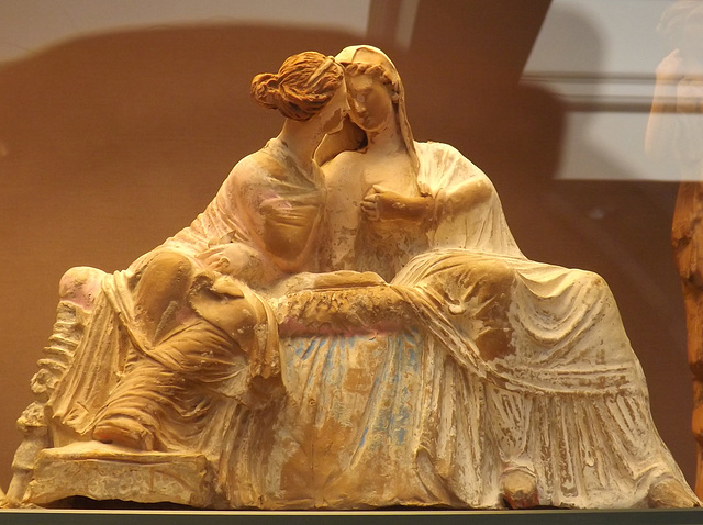 Terracotta Group of Two Seated Women Perhaps Demeter and Persephone in the British Museum, May 2014