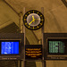 MONACO: Tableau d'affichages des arrivées et des départs des trains.