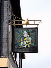 The Lord Campbell public house sign, Alexandra Road, Aldershot