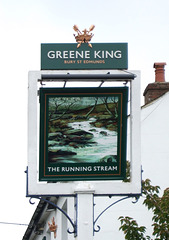 The Running Stream, Weybourne - pub sign
