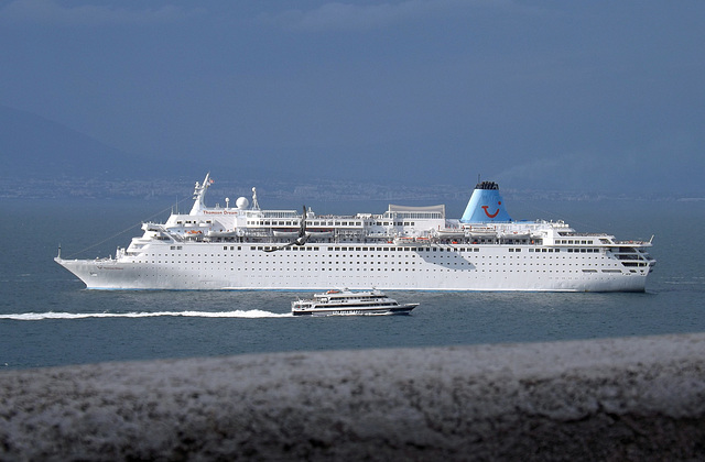Cruise Ship in Sorrento, June 2013