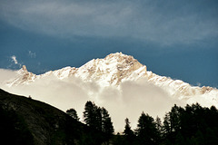 Zinal, Blick auf Weisshorn (4506 m)