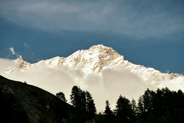 Zinal, Blick auf Weisshorn (4506 m)