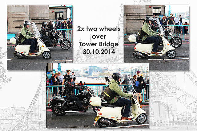 Motorbike & scooter Tower Bridge - London - 30.10.2014