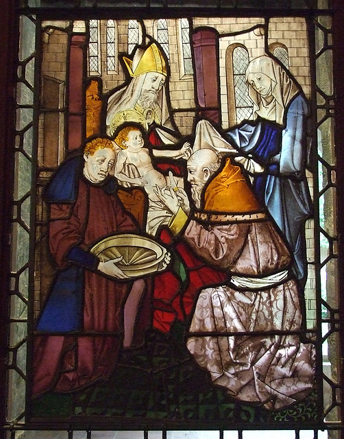 Circumcision Stained Glass in the Cloisters, October 2010