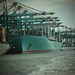 Containerterminal Bremerhaven mit Emma Maersk