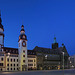 Chemnitzer Rathaus in der "Blauen Stunde"