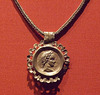 Detail of a Chain with a Pendant Bearing the Emperor's Profile in the Metropolitan Museum of Art, September 2010