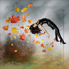 Création Gerda / Just for fun...flying with the leaves...