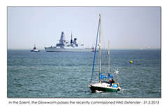 Glowworm & HMS Defender - Solent - 31.5.2013