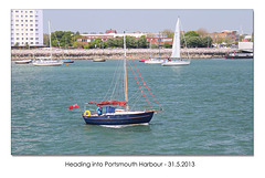 Heading into Portsmouth Harbour - 31.5.2013