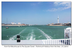 Leaving Portsmouth Harbour - 31.5.2013
