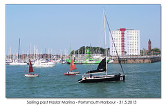 Sailing past Haslar Marina - 31.5.2013