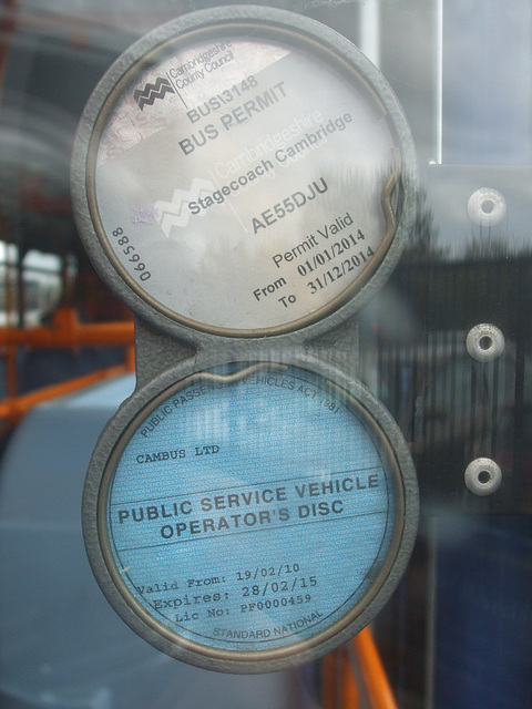 DSCF6428 Stagecoach Cambus discs AE55 DJU DSCF6428 Stagecoach Cambus discs AE55 DJU