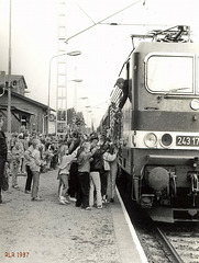 Rastow 1987, die erste E-Lok  auf der Strecke Schwerin - Ludwigslust