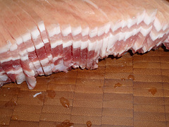 Sliced pork belly