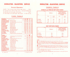 North Manchester Motor Coaches Blackpool and North Wales holiday services timetable leaflet Summer 1969 (Pages 2 and 3)