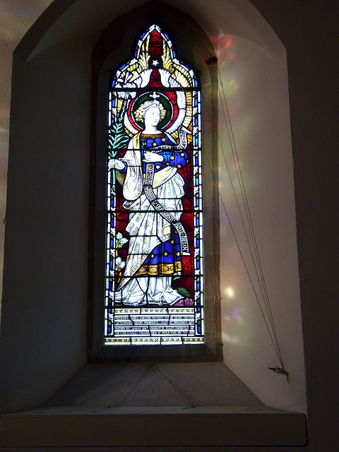 Church of St Laurence, Seale - St Gabriel window to Frederick James Chester