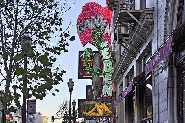 Garden of Eden – Broadway Street near Columbus Avenue, San Francisco, California