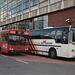 Bus Éireann KR163 (PZV 163) and PL90 (90 D 45725) (UK: G821 RNC) outside Busáras in Dublin - 11 May 1996