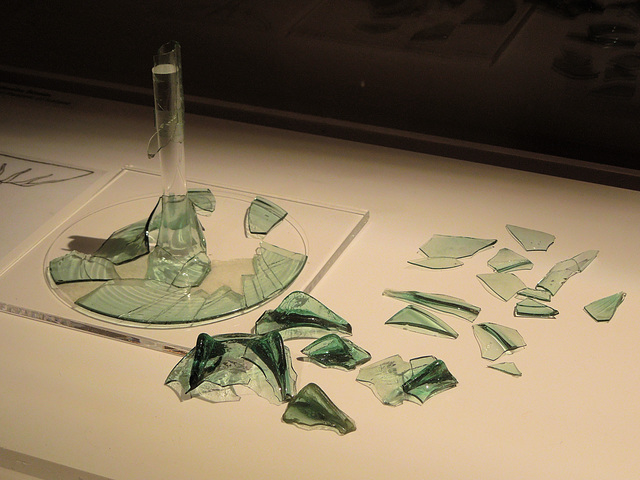 broken 13th Century wine glass