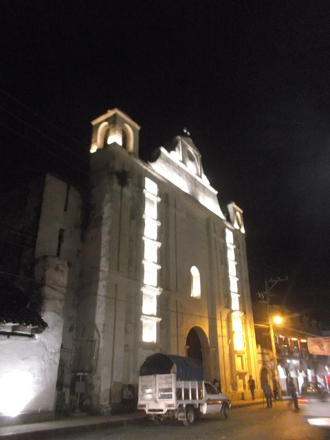 Blurry church at night....