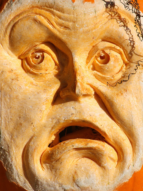 Detail of a Carved Pumpkin