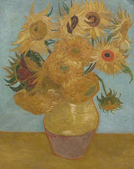 Detail of Sunflowers by Van Gogh in the Philadelphia Museum of Art, January 2012