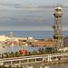 Barcelona - Blick über den alten Hafen mit Hafenseilbahn  (Teleférico del puerto Barcelona)