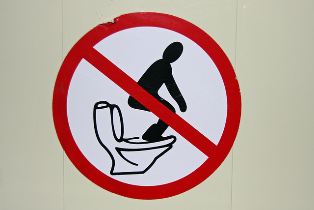 How not to use the toilet