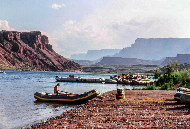 This is where the big adventure starts - Lees Ferry, AZ. May 1980