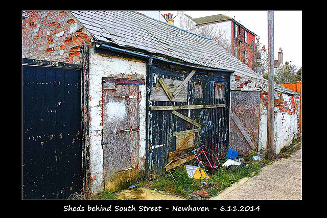 Sheds behind South Road  - Newhaven - 6.11.2014