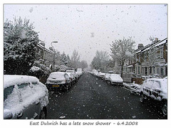 East Dulwich snow - 6.4.2008