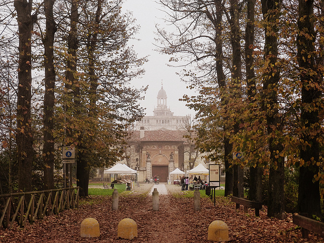 La Certosa di Pavia vestita d'autunno