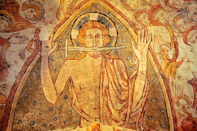 Christ de l'Apocalypse - Fresques de l'église de Gargilesse