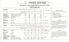 Paris Rapide timetable 1976