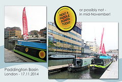 Not the season for paddle boarding - Paddington - London - 17.11.2014